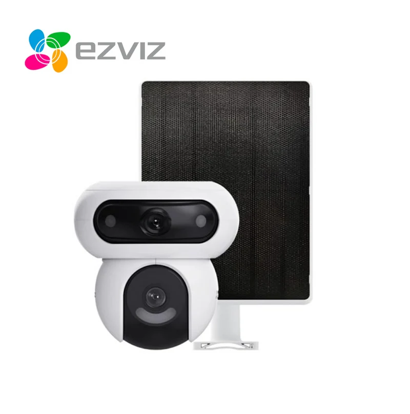 Camara Wi-Fi Dual Lente 2K con Panel Solar, Seguimiento Inteligente y Audio Bidireccional CS-HB90-SP-R100-4MP+4MP Marca: Ezviz