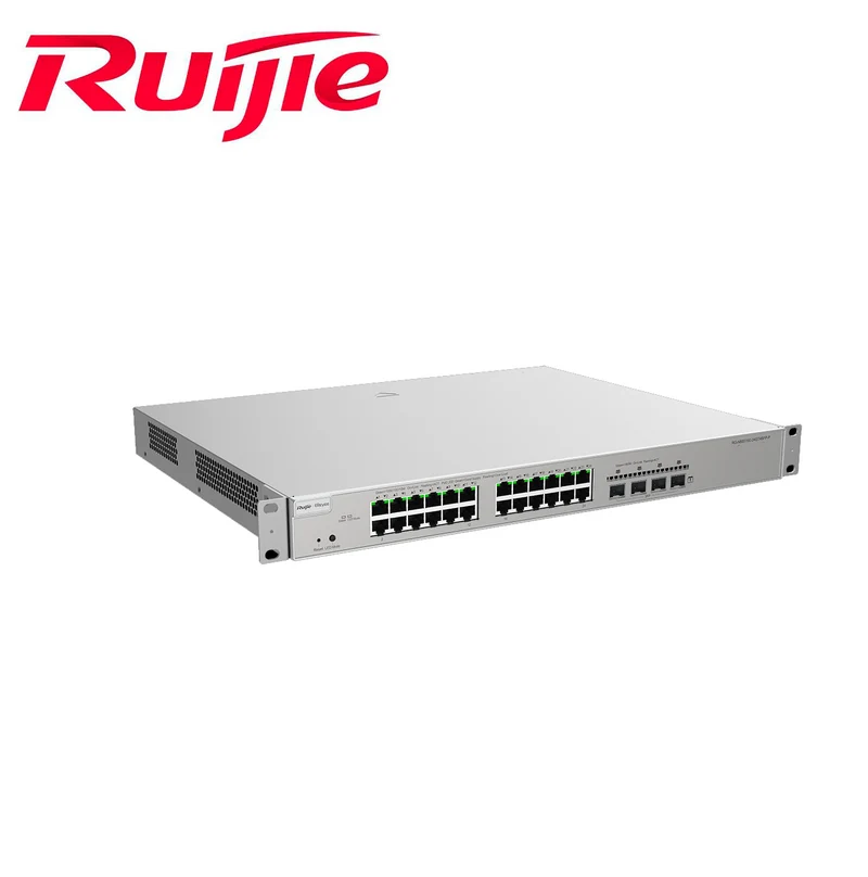 Switch no PoE de 24 puertos Gigabit de capa 3, 4 enlaces ascendentes SFP+ RG-NBS5200-24GT4XS Marca: Ruijie
