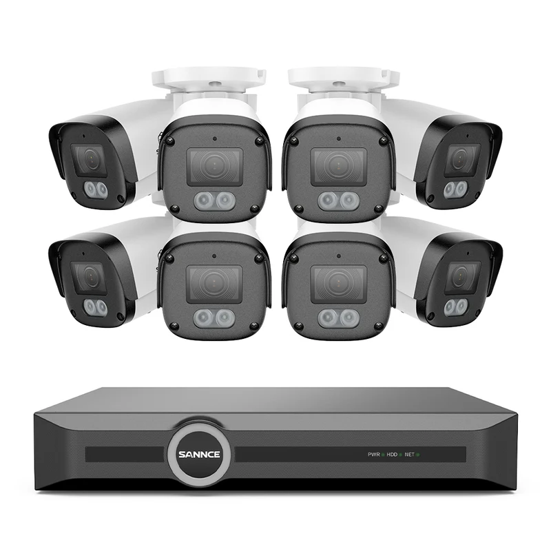 3MP 8 Channel PoE Security System, 6MP NVR, S+265., Smart Motion Detection, Smart Playback, Smart Notification with Image Attached