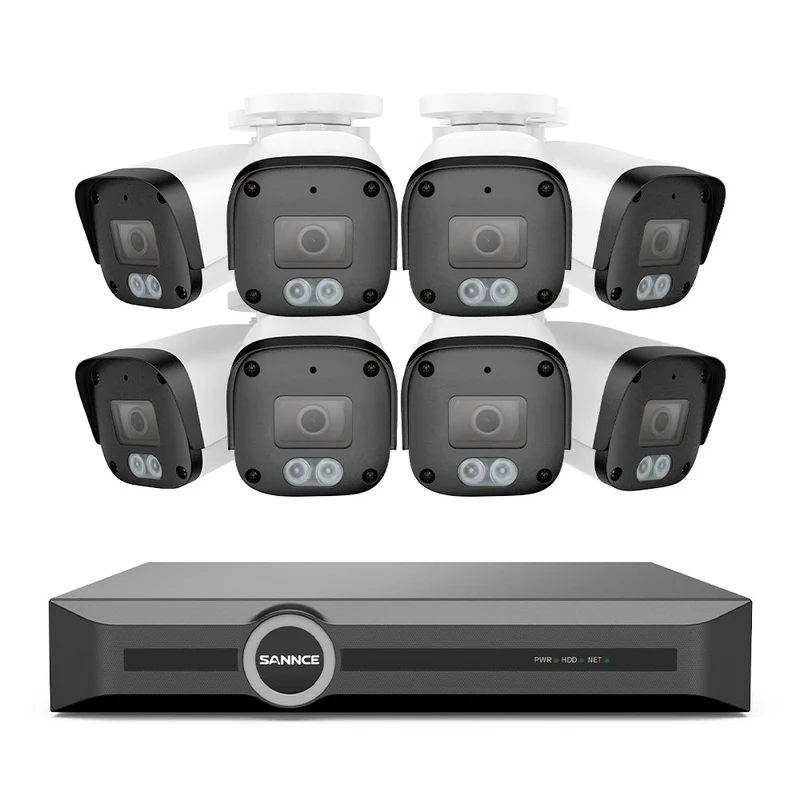 5MP 8 Channel PoE Security System, 6MP NVR, S+265., Human & Vehicle Detection, Smart Playback, Smart Notification with Image Attached