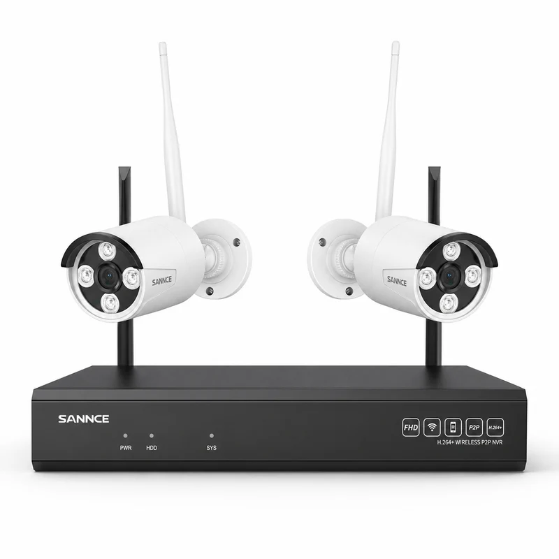 4K 8-Channel Wireless Security Camera System, 8MP NVR, 8MP WiFi IP Camera, Two-Way Audio, IP66 Waterproof, Smart AI Human Detection, Work With Alexa