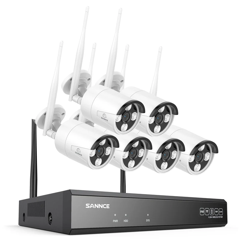 4K 8-Channel Wireless Security Camera System, 8MP NVR, 8MP WiFi IP Camera, Two-Way Audio, IP66 Waterproof, Smart AI Human Detection, Work With Alexa