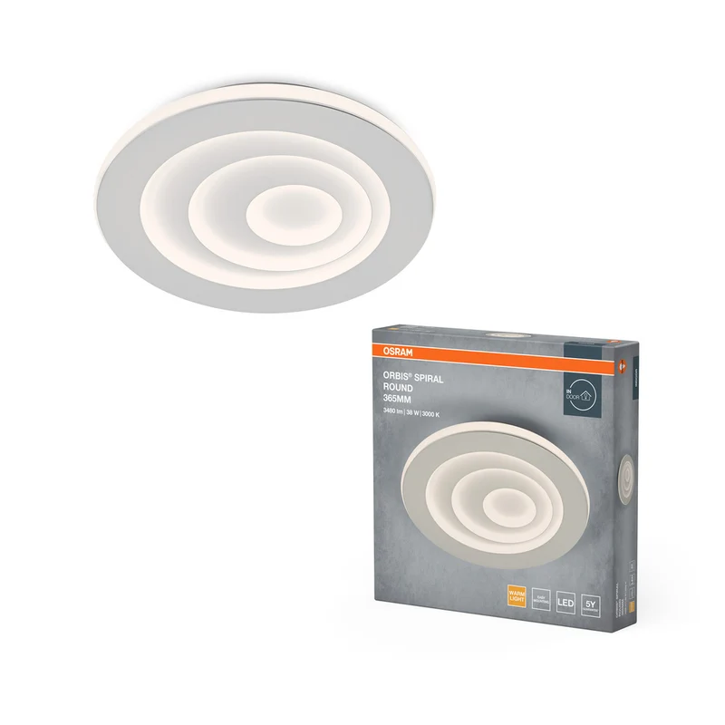 Lámpara de techo OSRAM ORBIS SPIRAL ROUND, blanca, 38 W, 2400 lm