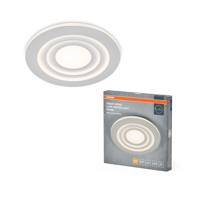 Lámpara de techo OSRAM ORBIS SPIRAL LOOP, blanca, 42 W, 4000 lm