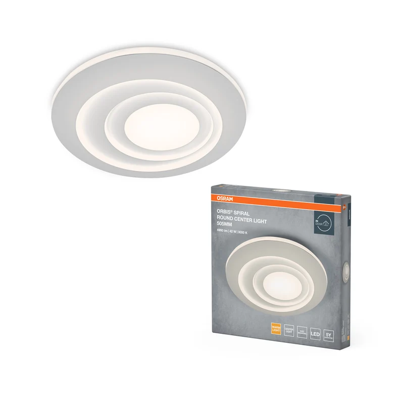 Lámpara de techo OSRAM ORBIS SPIRAL RD CL, blanca, 42 W, 4000 lm