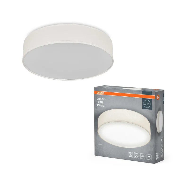 Lámpara de techo OSRAM ORBIS PARIS de 400 mm, beige, 2 bombillas E27