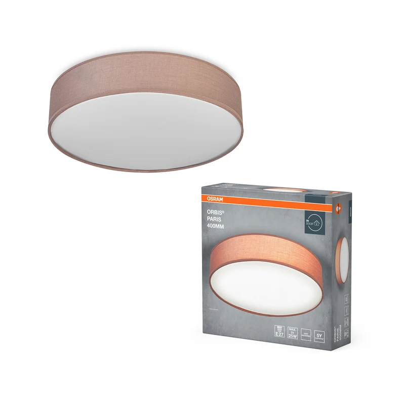 Lámpara de techo OSRAM ORBIS PARIS de 400 mm, marrón, 2 bombillas E27
