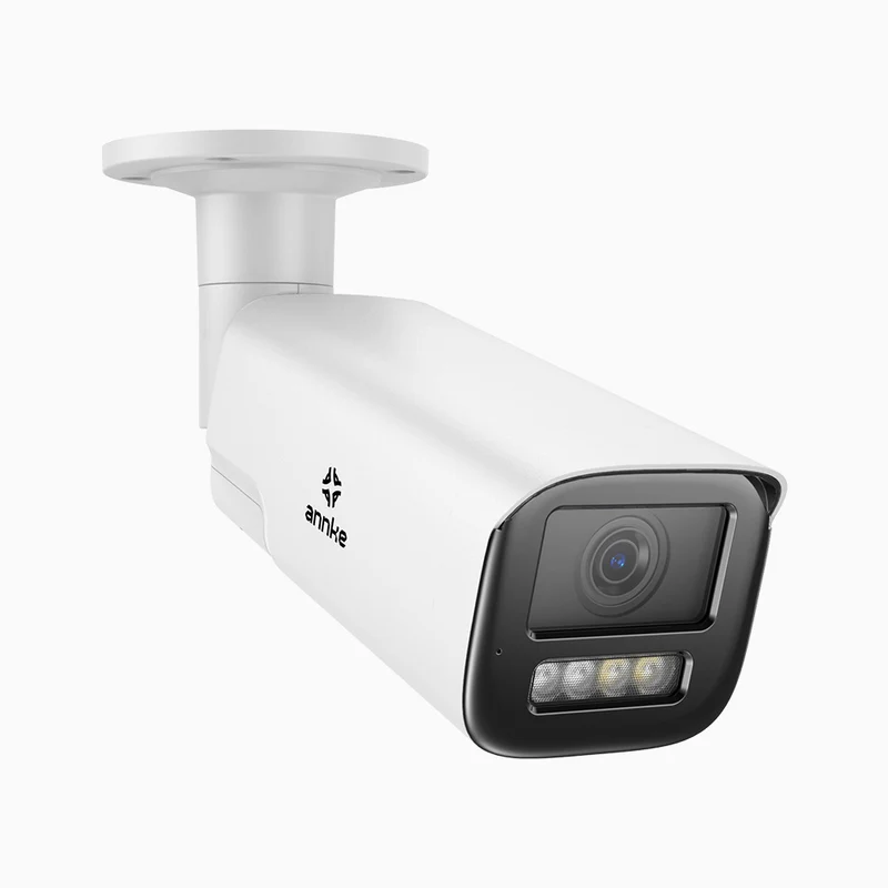 CZ804 - Cámara de vigilancia PoE exterior de 4K, zoom óptico 4K, doble luz visión nocturna, detección de movimiento 2.0, Micrófono incorporado, alarma de sirena y estroboscópica