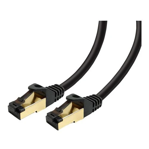 Cables de Red PPA 25 Ft. Cat 7 Molded Snagless Ethernet Cable Negro