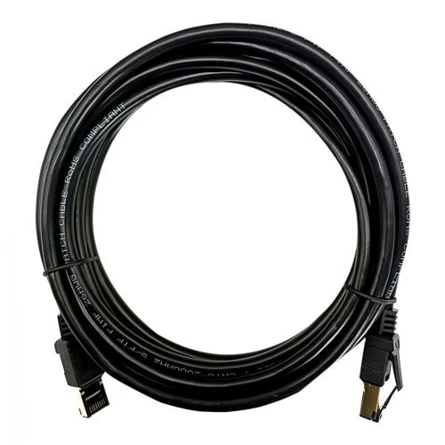 Cables de Red PPA 14 Ft. CAT 8 Gold-Plated Ethernet Cable Negro