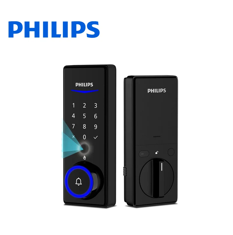 Cerradura inteligente Philips con reconocimiento del palma y timbre incorporado con acceso remoto Wi-Fi
