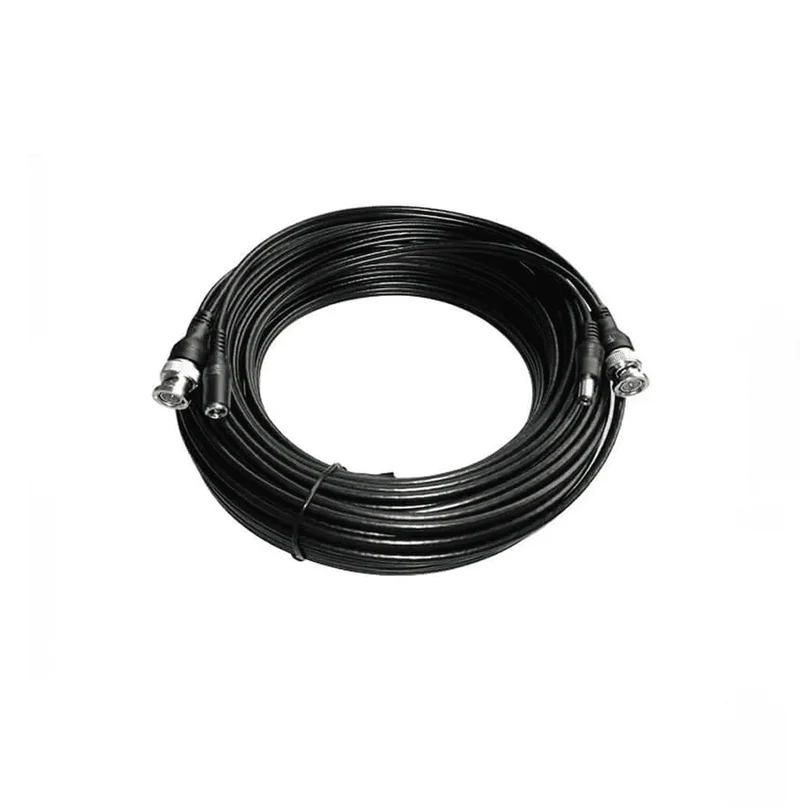 Cable de 40 mts preformado con conector BNC (macho/macho) y conector DC (macho/hembra) Marca Iflux.