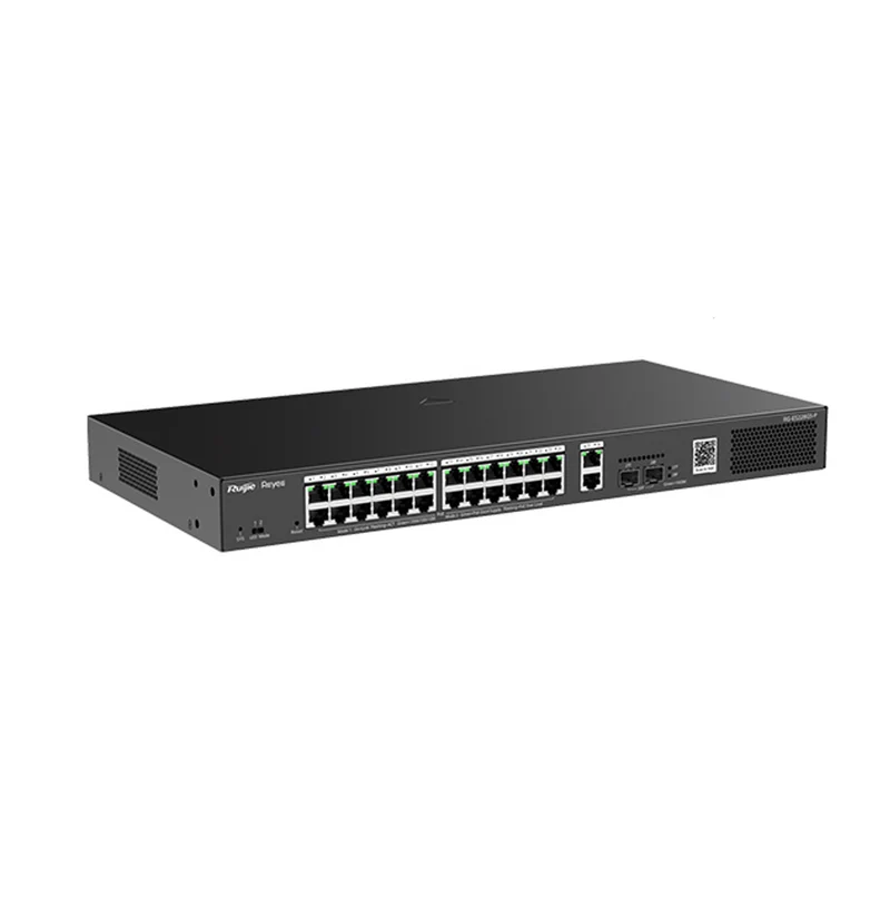 Switch POE de 28 puertos 370W 24 puertos POE+ 2 puertos RJ45 Marca: Ruijie Reyee