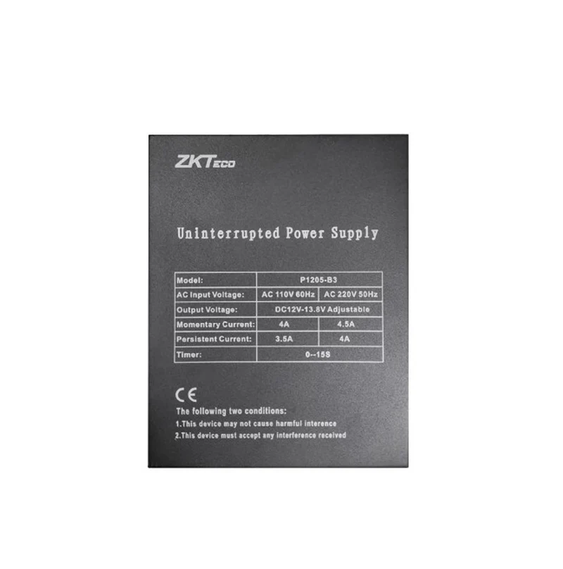 Fuente de poder 12V-5A 110-240v Marca: ZKTeco