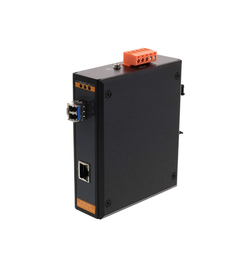 Conversor de medios Gigabit Ethernet UTP RJ45 a fibra Industrial Marca: Networx