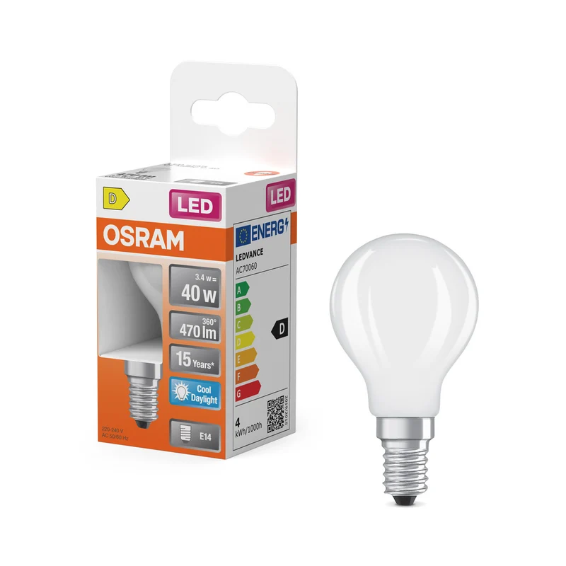 OSRAM LED Retrofit Classic P 3,4 W 865 mate E14