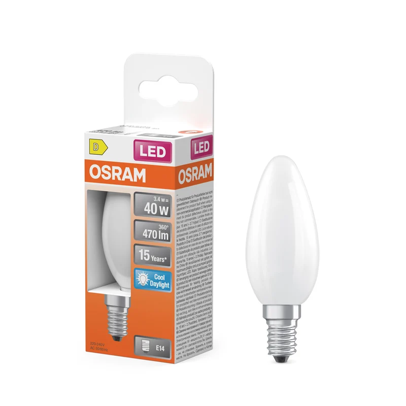OSRAM LED Retrofit Classic B 3,4 W 865 mate E14