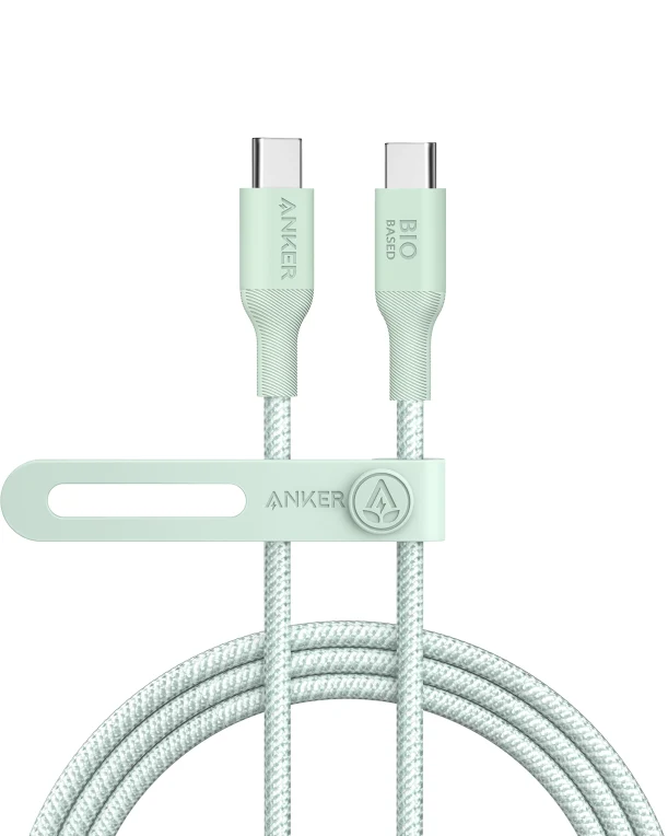 Cable de USB-C a USB-C 1,8 m Nylon de Anker - Verde