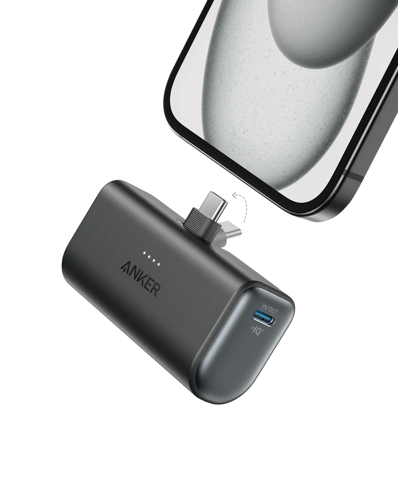 Batería externa 5.000 mAh con conector USB-C integrado de Anker - Negro