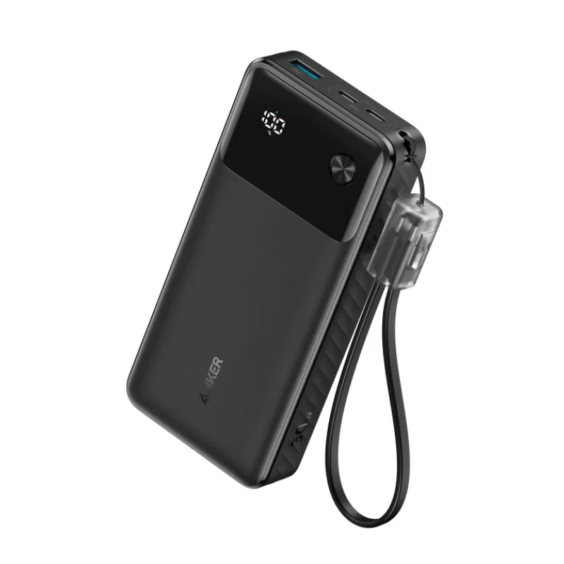 Batería externa 20.000 mAh con cable USB-C de Anker - Negro