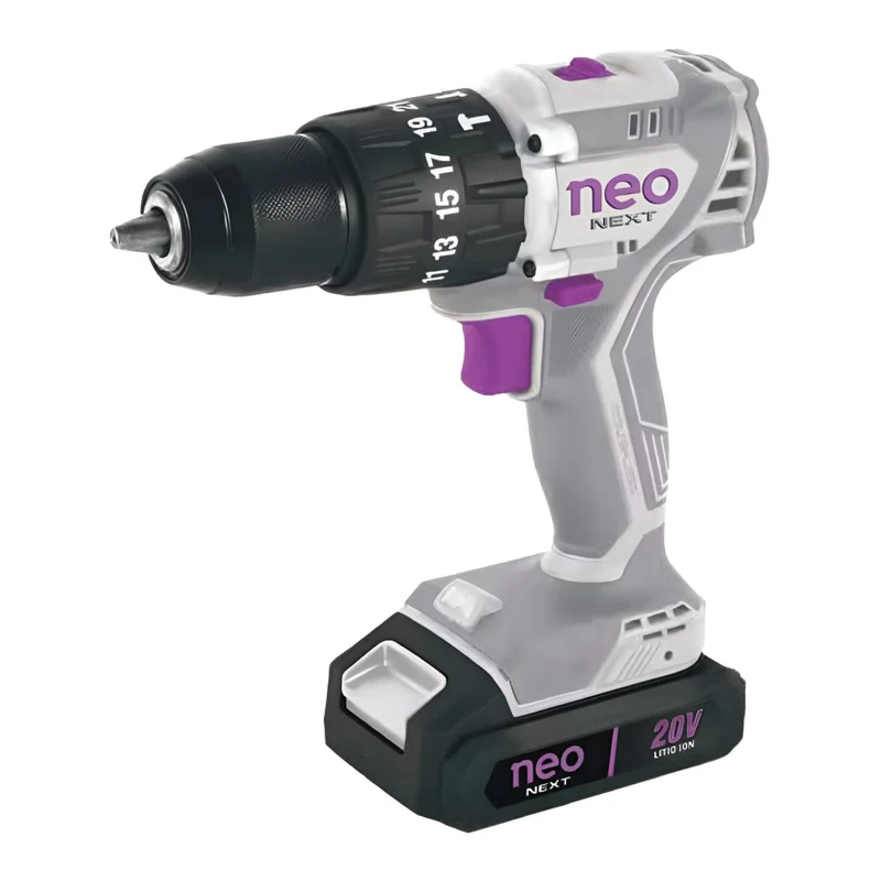Neo Taladro Percutor Atornillador Inalámbrico 1/2" 2Ah 80Nm, TP-1213/4/20-k2