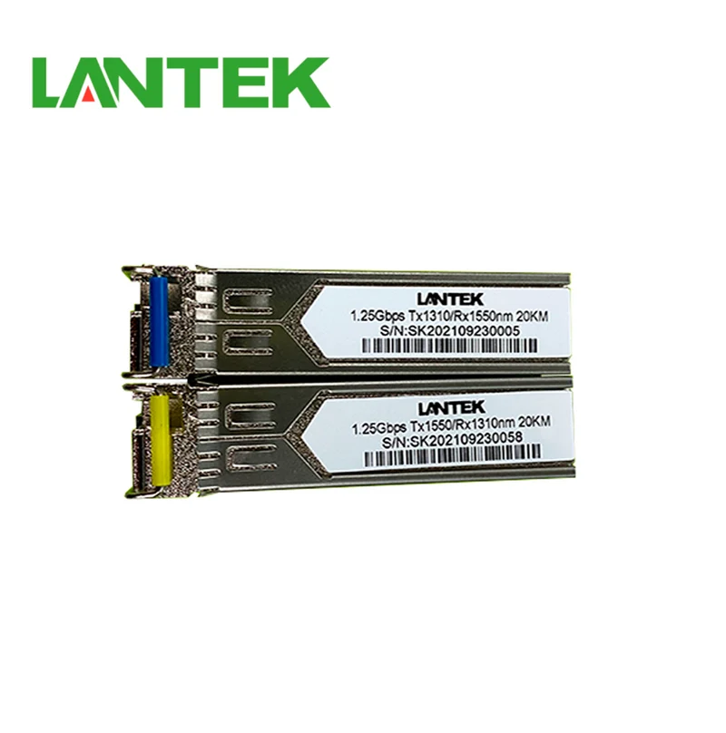 Kit 2 de transceiver 1.25G SFP LC BIDI Monomodo 10/20km Marca: Lantek