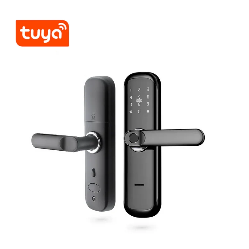 Cerradura inteligente con huella digital para puerta, WiFi, contraseña, Tarjetas de proximidad HR01 Marca: Tuya