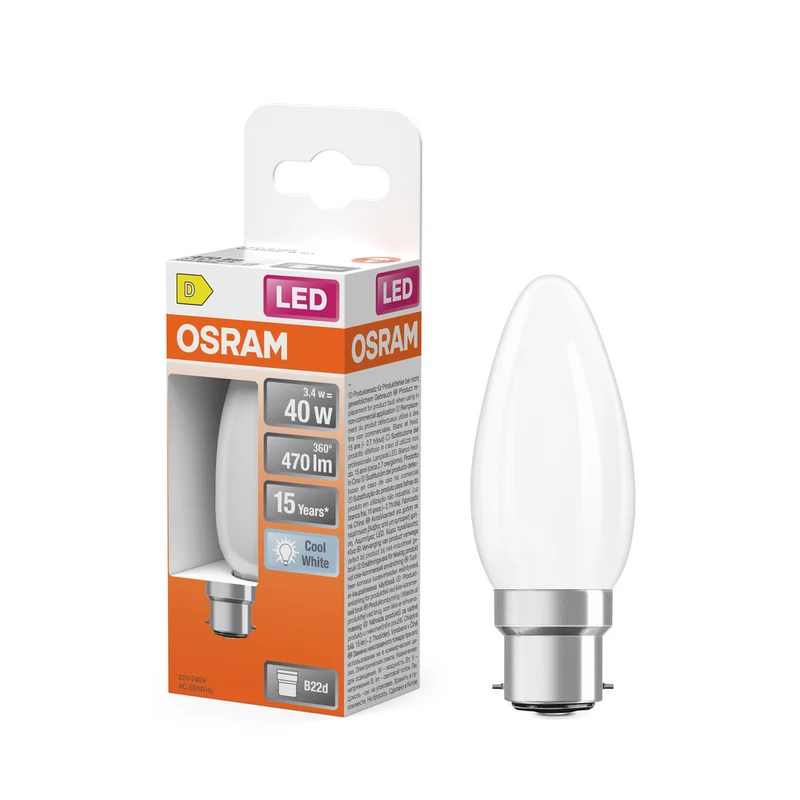 OSRAM LED Retrofit Classic B 3,4 W 840 mate B22d