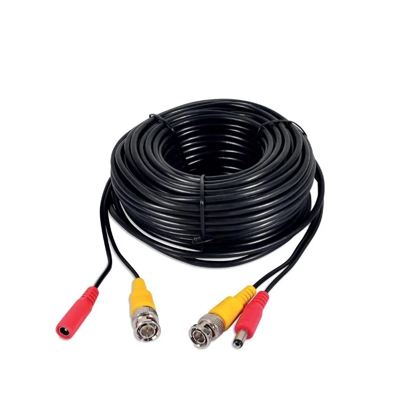 Cable con conector BNC y DC para cámara a XVR Coaxial de 30 metros