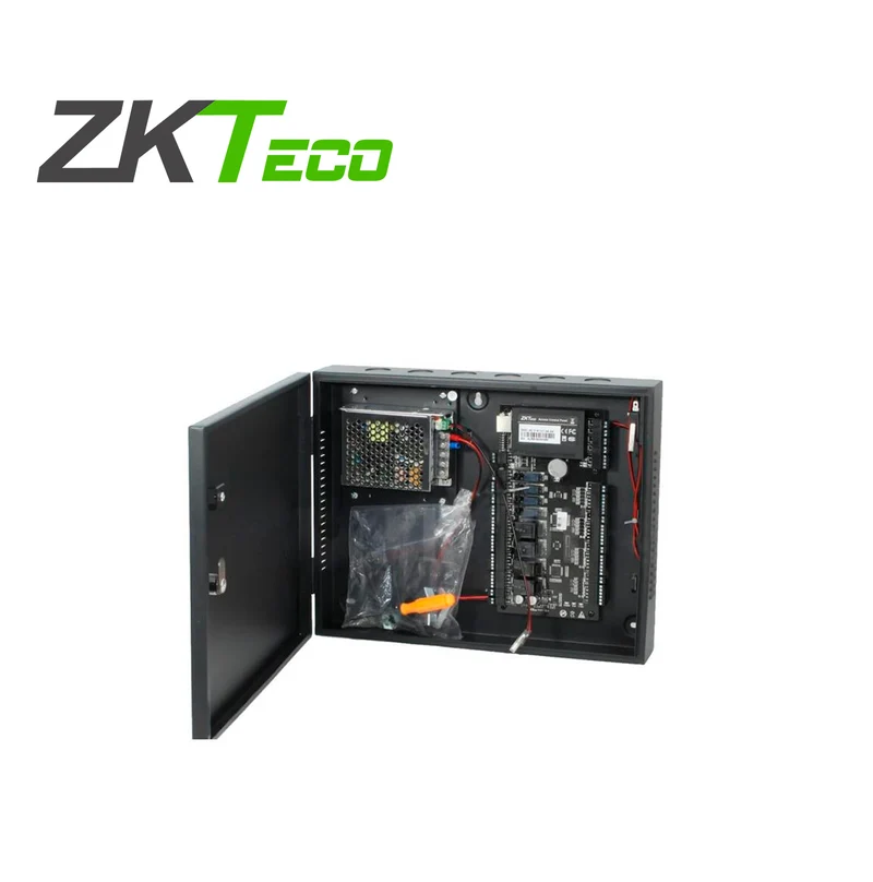 Control de acceso para 4 puertas gabinete y fuente de poder Marca: ZKTeco