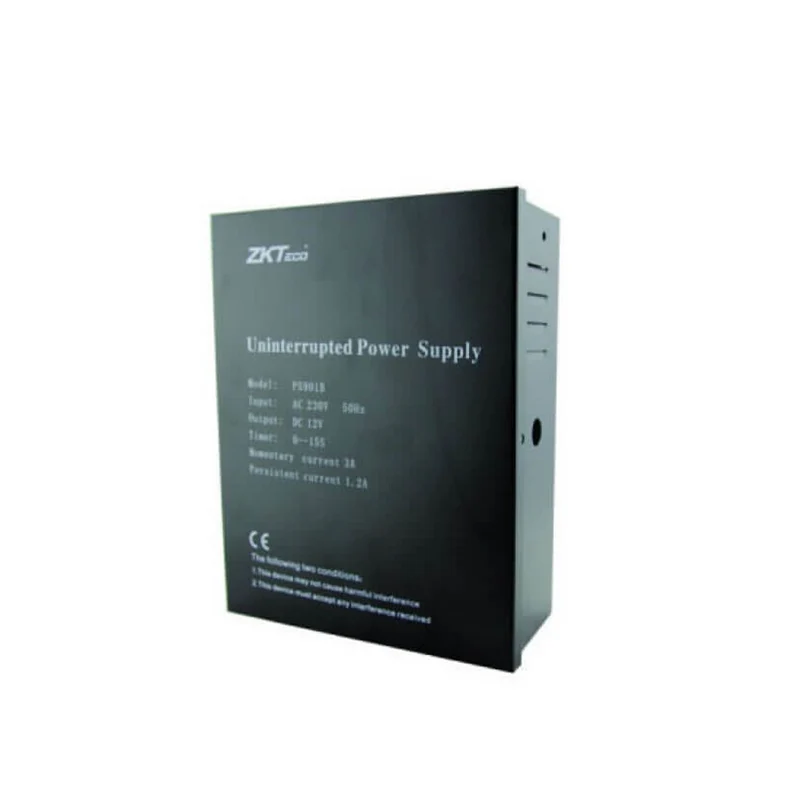 Fuente de poder 12V DC con cargador de batería PS902B Marca: ZKTeco