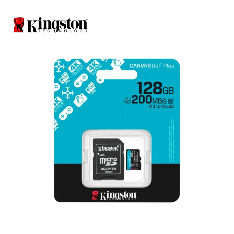 Tarjeta de memoria 128GB SDXC V30 Canvas Go Plus GEN4 Marca: KINGSTON
