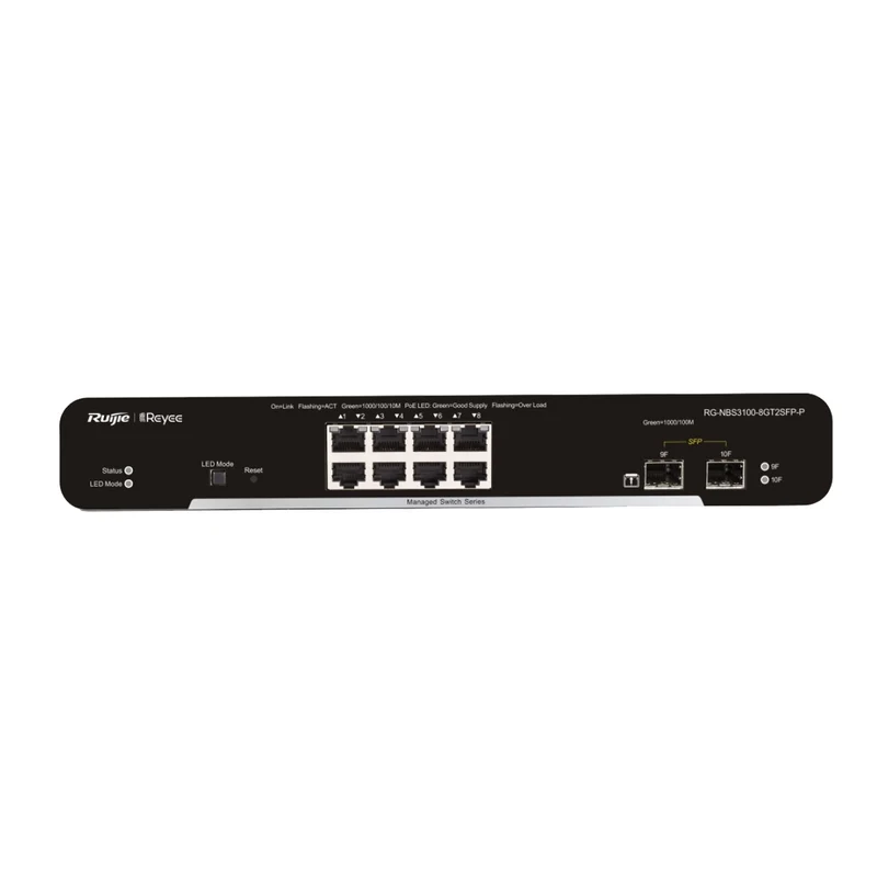 Switch Acceso L2 / 8 GE / 2 SFP RG-NBS3100-8GT2SFP Marca: Ruijie