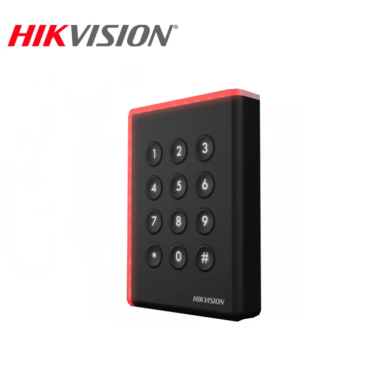 Lector de tarjetas con teclado, soporta wiegand, IP65 Marca: Hikvision