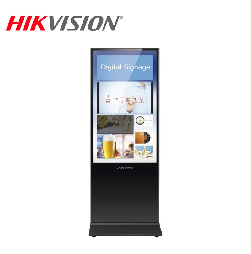 Pantalla de 55" 4K para Publicidad Digital / Base para Piso (Totem) DS-D6055UL-B/S(IN) Marca: Hikvision
