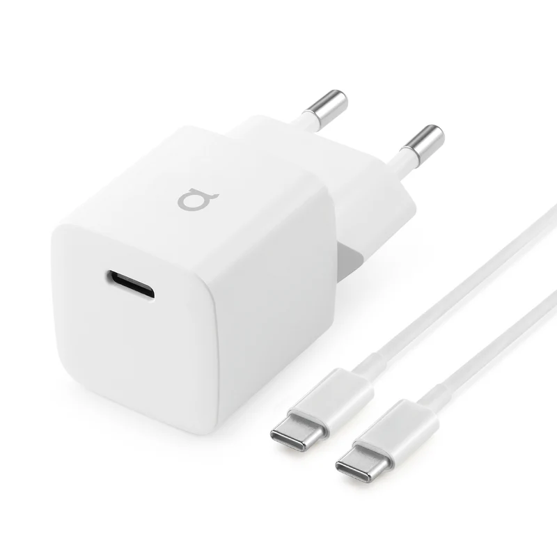 Adaptador de corriente de 25 W GaN con cable de USB-C a USB-C de INTECAT