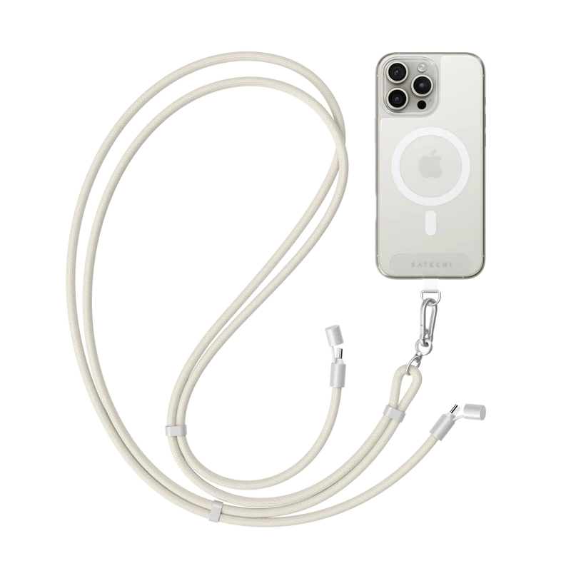 Correa para iPhone OntheGo™ Crossbody con cable USB-C de Satechi - Arena