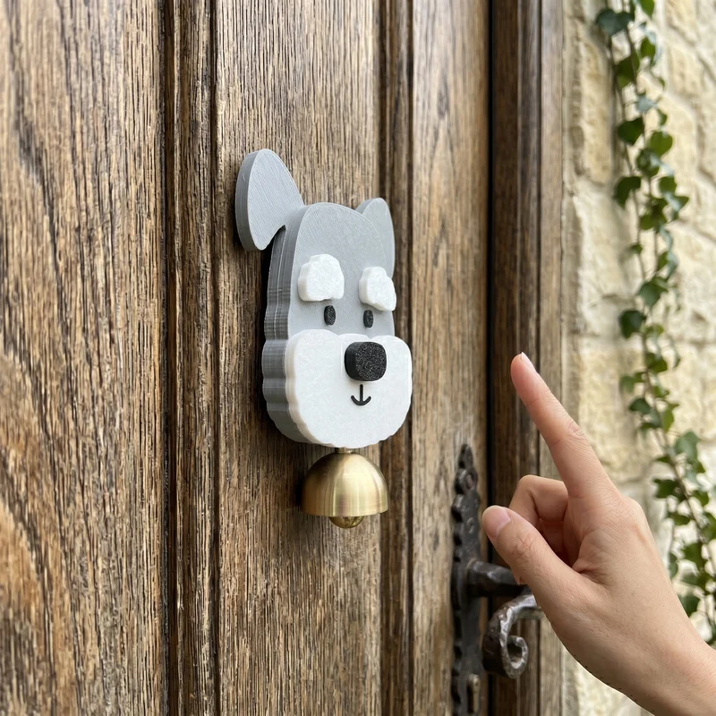 DingDog Schnauzer Magnetic Door Welcome Bell