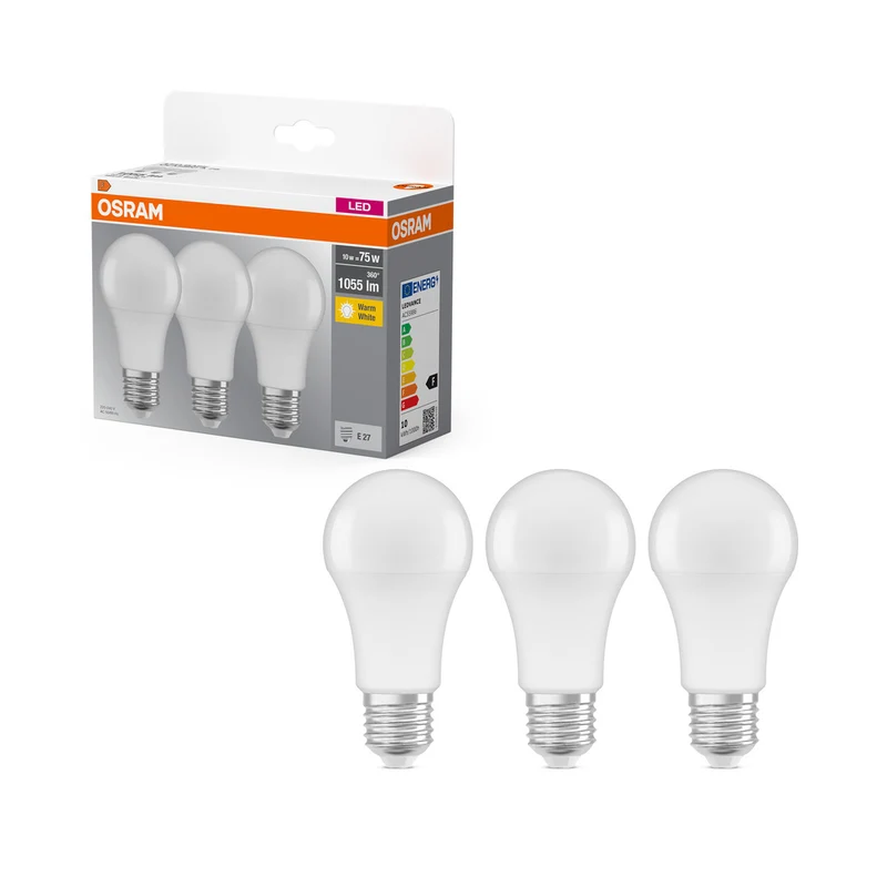 OSRAM LED BASE Classic A 10W 827 mate E27