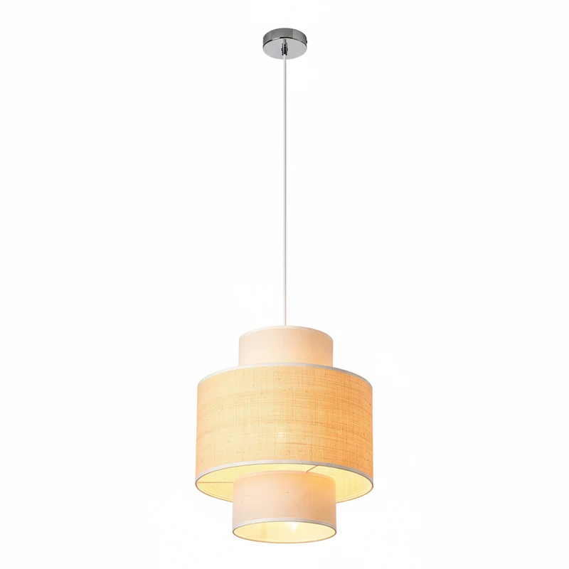 Lámpara colgante cilíndrica envolvente OSRAM DECOR E27 beige