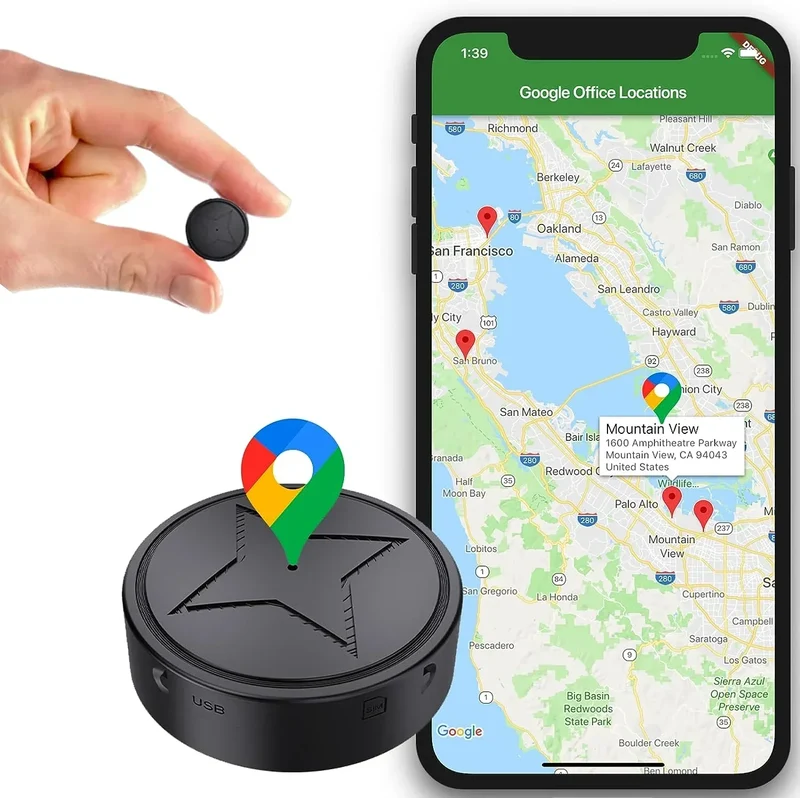 GPS Tracker magnetisch kompakt | Echtzeit-Ortung GPS + GSM | 20 Tage Akku | Trackveil