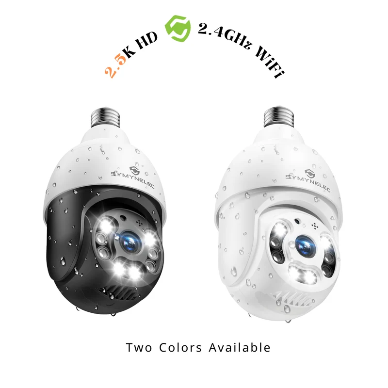 P4 Light Bulb Security Camera,2.5K HD,Wireless & Waterproof Symynelec Camera