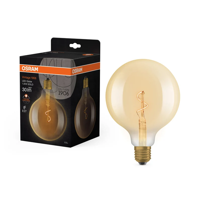 OSRAM Vintage 1906® LED CLASSIC Globo 1.8W 822 Oro E27
