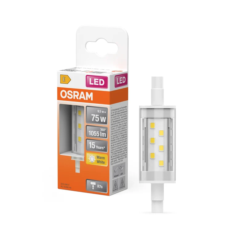 OSRAM LED SLIM LINE R7s 9,5 W 827 Transparente
