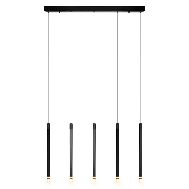 Lámpara colgante lineal OSRAM DECOR Flute de 28,5 W y 930 W, color negro