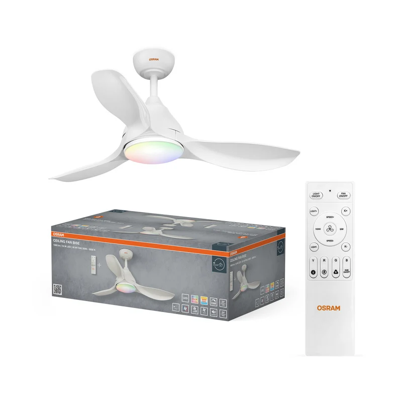 Ventilador de techo LED OSRAM Bise 1065 mm 48 W CCT RGB
