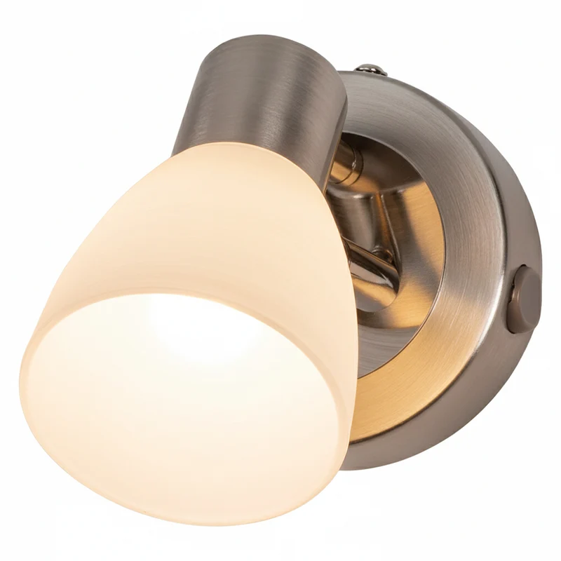 Aplique de pared LED OSRAM para jarrón, 1 x G9, níquel cepillado