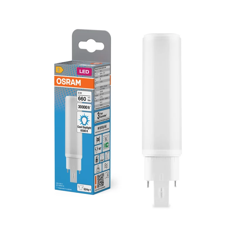 OSRAM DULUX LED D/E HF y CA 6W 865 G24Q-1