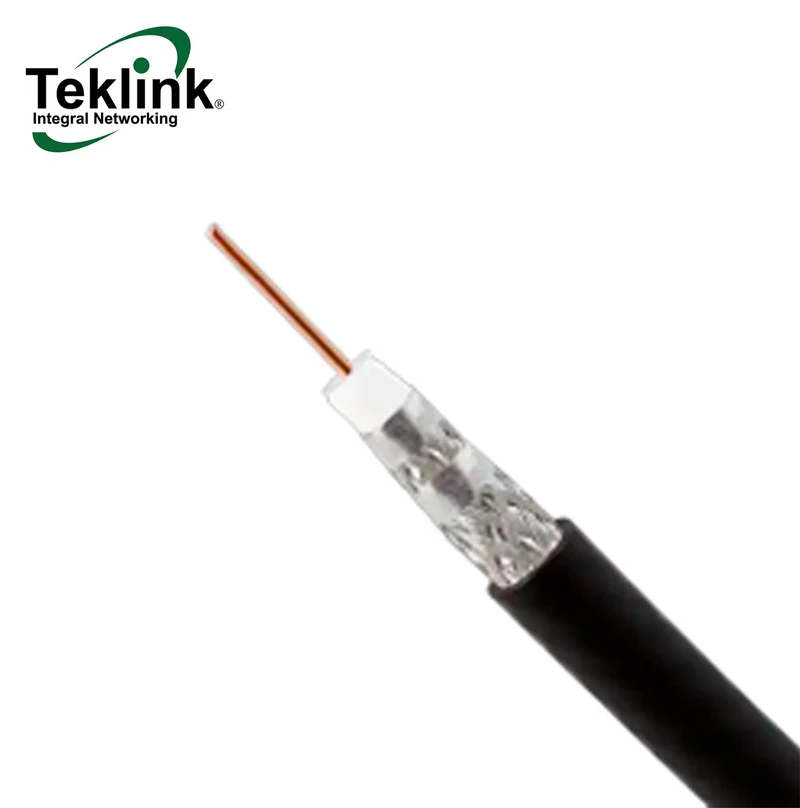 Cable Coaxial Negro Exterior CAX-R660-BK Marca: Teklink