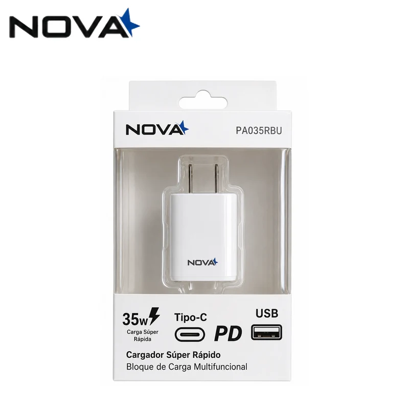 Cargador puertos USB-C USB-A PA035RBU Marca: Nova